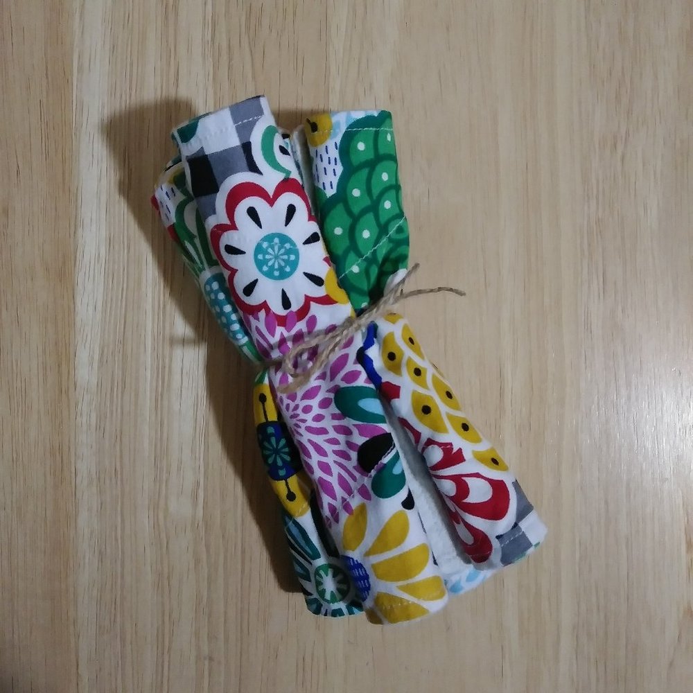 Reusable Paper Towels Handmade Cloth Unpaper Towels Set of 4 - Picture 1 of 2